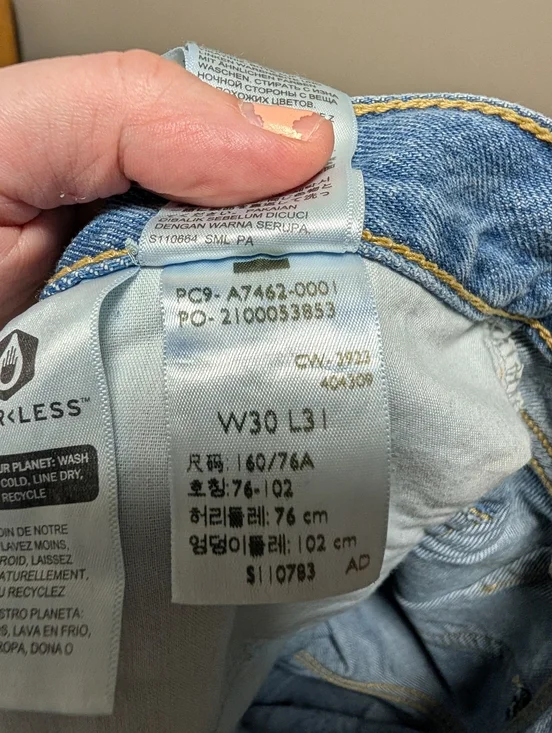 Levi’s 94 Baggy Wide Leg Jeans W30 L31 Light Wash Denim - Picture 3 of 11